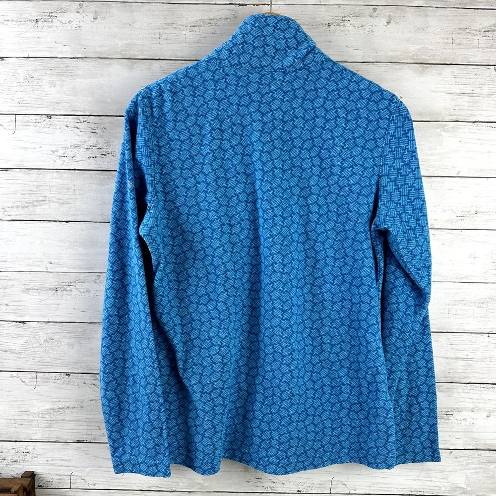 Columbia Womens Medium 1/4 Zip‎ blue lightweight geometric - Picture 4 of 8
